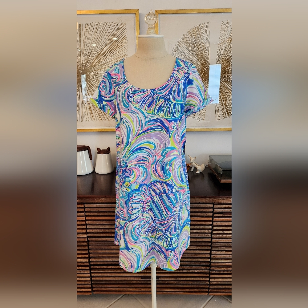 Lilly Pulitzer Tammy Knit T-Shirt Dress in Multi Guilty Pleasure Swirl Print